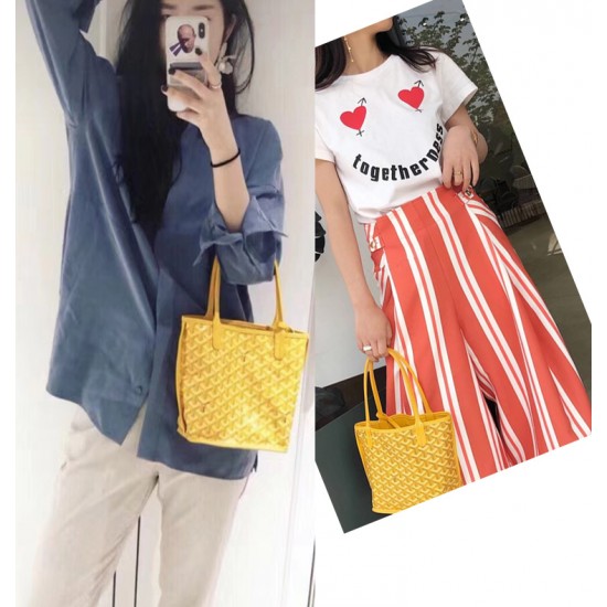 Floral double-sided mini mother bag double-sided available ageing show temperament Goya leather tote bag P140 bottom length 20 top length 28 bottom width 11 height 20 hand raised 18cm