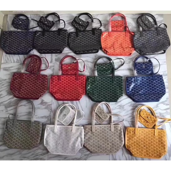 Floral double-sided mini mother bag double-sided available ageing show temperament Goya leather tote bag P140 bottom length 20 top length 28 bottom width 11 height 20 hand raised 18cm