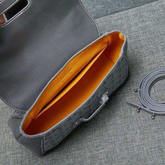 goyard goyard saigon bag mini sigon bag handbag crossbody dual purpose bag saddle bag dog tooth bag kelly bag size top width 18cm height 15cm bottom bottom length 20cm bottom thickness 9cm p240