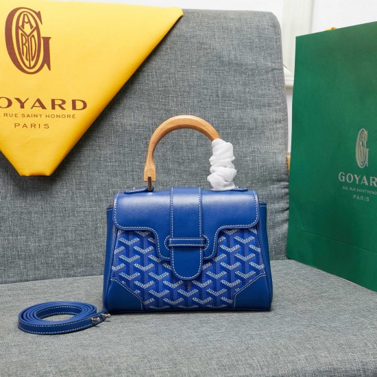 goyard goyard saigon bag mini sigon bag handbag crossbody dual purpose bag saddle bag dog tooth bag kelly bag size top width 18cm height 15cm bottom bottom length 20cm bottom thickness 9cm p240