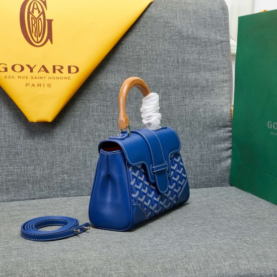 goyard goyard saigon bag mini sigon bag handbag crossbody dual purpose bag saddle bag dog tooth bag kelly bag size top width 18cm height 15cm bottom bottom length 20cm bottom thickness 9cm p240