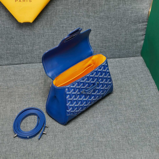 goyard goyard saigon bag mini sigon bag handbag crossbody dual purpose bag saddle bag dog tooth bag kelly bag size top width 18cm height 15cm bottom bottom length 20cm bottom thickness 9cm p240