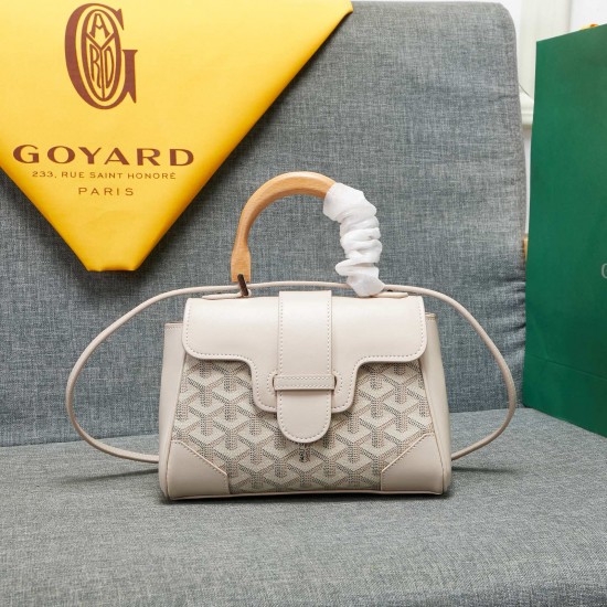 goyard goyard saigon bag mini sigon bag handbag crossbody dual purpose bag saddle bag dog tooth bag kelly bag size top width 18cm height 15cm bottom bottom length 20cm bottom thickness 9cm p240