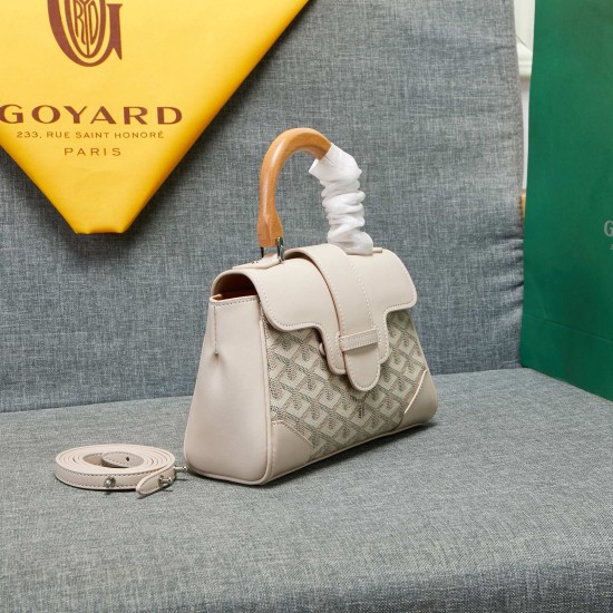goyard goyard saigon bag mini sigon bag handbag crossbody dual purpose bag saddle bag dog tooth bag kelly bag size top width 18cm height 15cm bottom bottom length 20cm bottom thickness 9cm p240