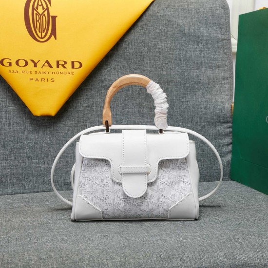 goyard goyard saigon bag mini sigon bag handbag crossbody dual purpose bag saddle bag dog tooth bag kelly bag size top width 18cm height 15cm bottom bottom length 20cm bottom thickness 9cm p240