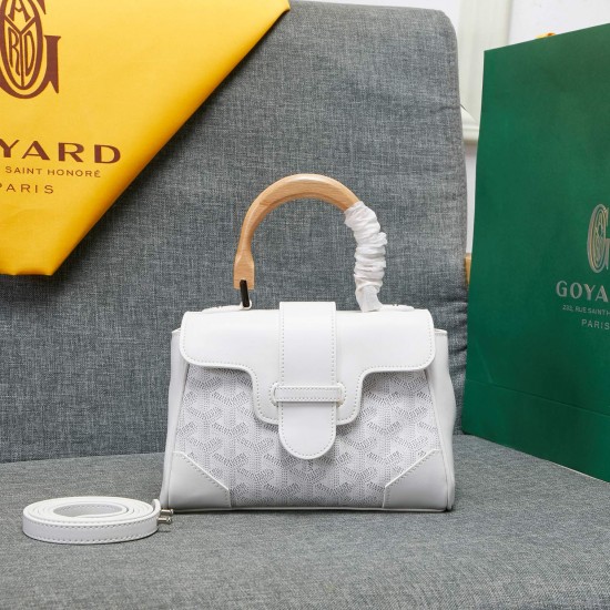goyard goyard saigon bag mini sigon bag handbag crossbody dual purpose bag saddle bag dog tooth bag kelly bag size top width 18cm height 15cm bottom bottom length 20cm bottom thickness 9cm p240