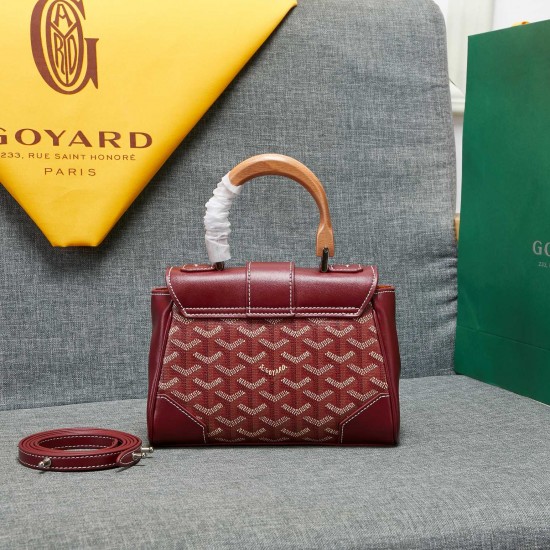 goyard goyard saigon bag mini sigon bag handbag crossbody dual purpose bag saddle bag dog tooth bag kelly bag size top width 18cm height 15cm bottom bottom length 20cm bottom thickness 9cm p240