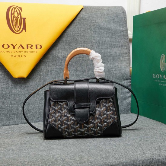 goyard goyard saigon bag mini sigon bag handbag crossbody dual purpose bag saddle bag dog tooth bag kelly bag size top width 18cm height 15cm bottom bottom length 20cm bottom thickness 9cm p240