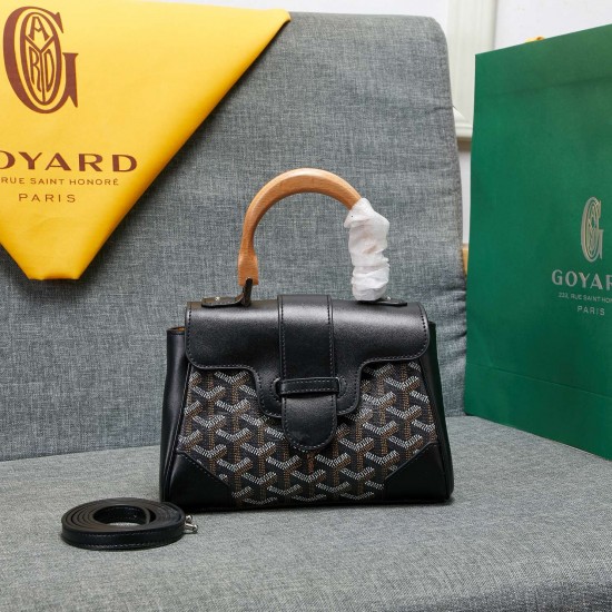 goyard goyard saigon bag mini sigon bag handbag crossbody dual purpose bag saddle bag dog tooth bag kelly bag size top width 18cm height 15cm bottom bottom length 20cm bottom thickness 9cm p240