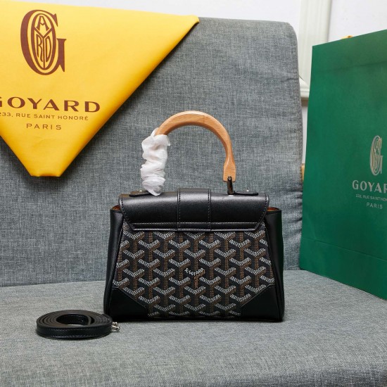 goyard goyard saigon bag mini sigon bag handbag crossbody dual purpose bag saddle bag dog tooth bag kelly bag size top width 18cm height 15cm bottom bottom length 20cm bottom thickness 9cm p240