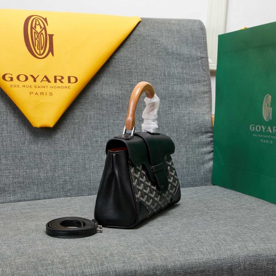 goyard goyard saigon bag mini sigon bag handbag crossbody dual purpose bag saddle bag dog tooth bag kelly bag size top width 18cm height 15cm bottom bottom length 20cm bottom thickness 9cm p240