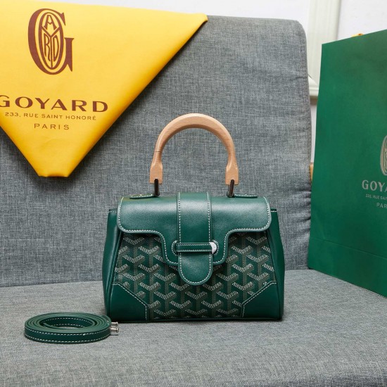 goyard goyard saigon bag mini sigon bag handbag crossbody dual purpose bag saddle bag dog tooth bag kelly bag size top width 18cm height 15cm bottom bottom length 20cm bottom thickness 9cm p240