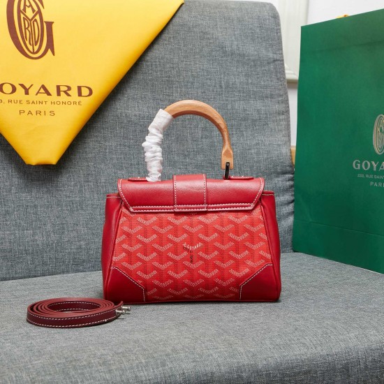 goyard goyard saigon bag mini sigon bag handbag crossbody dual purpose bag saddle bag dog tooth bag kelly bag size top width 18cm height 15cm bottom bottom length 20cm bottom thickness 9cm p240
