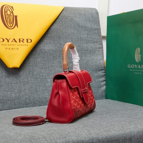 goyard goyard saigon bag mini sigon bag handbag crossbody dual purpose bag saddle bag dog tooth bag kelly bag size top width 18cm height 15cm bottom bottom length 20cm bottom thickness 9cm p240