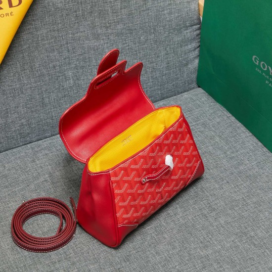 goyard goyard saigon bag mini sigon bag handbag crossbody dual purpose bag saddle bag dog tooth bag kelly bag size top width 18cm height 15cm bottom bottom length 20cm bottom thickness 9cm p240