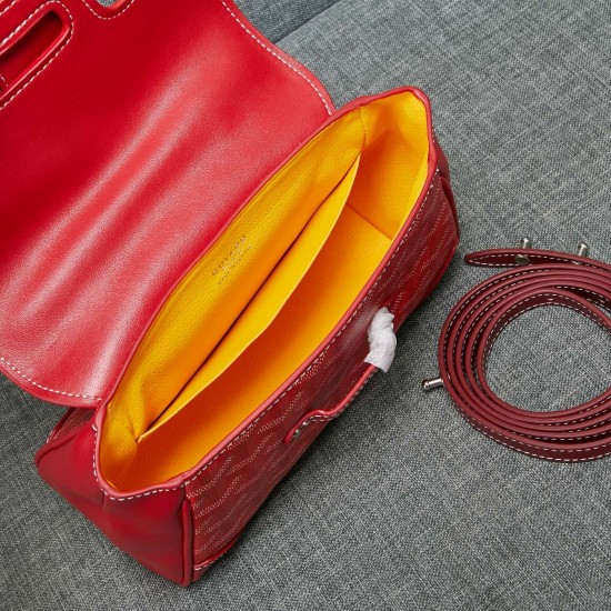 goyard goyard saigon bag mini sigon bag handbag crossbody dual purpose bag saddle bag dog tooth bag kelly bag size top width 18cm height 15cm bottom bottom length 20cm bottom thickness 9cm p240