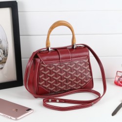 goyard goyard sigon bag mini sigon bag handbag crossbody dual purpose bag saddle bag dog tooth bag kelly bag P260 size top width 18cm height 15cm bottom bottom length 20cm bottom thickness 9cm