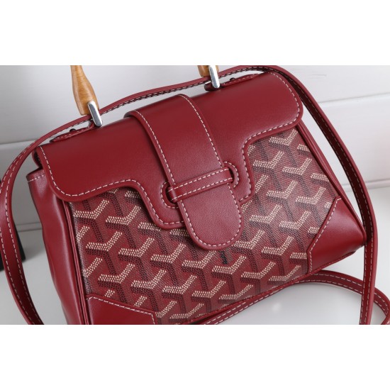 goyard goyard sigon bag mini sigon bag handbag crossbody dual purpose bag saddle bag dog tooth bag kelly bag P260 size top width 18cm height 15cm bottom bottom length 20cm bottom thickness 9cm