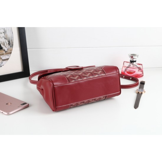 goyard goyard sigon bag mini sigon bag handbag crossbody dual purpose bag saddle bag dog tooth bag kelly bag P260 size top width 18cm height 15cm bottom bottom length 20cm bottom thickness 9cm