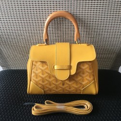 goyard goyard sigon bag mini sigon bag handbag crossbody dual purpose bag saddle bag dog tooth bag kelly bag P260 size top width 18cm height 15cm bottom bottom length 20cm bottom thickness 9cm
