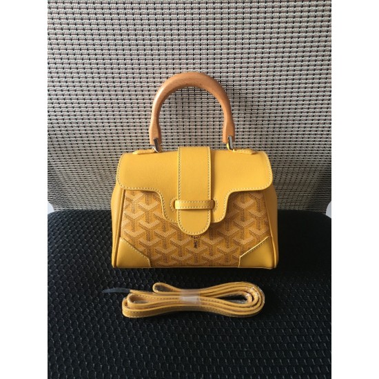 goyard goyard sigon bag mini sigon bag handbag crossbody dual purpose bag saddle bag dog tooth bag kelly bag P260 size top width 18cm height 15cm bottom bottom length 20cm bottom thickness 9cm