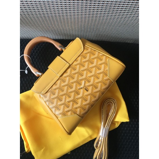 goyard goyard sigon bag mini sigon bag handbag crossbody dual purpose bag saddle bag dog tooth bag kelly bag P260 size top width 18cm height 15cm bottom bottom length 20cm bottom thickness 9cm