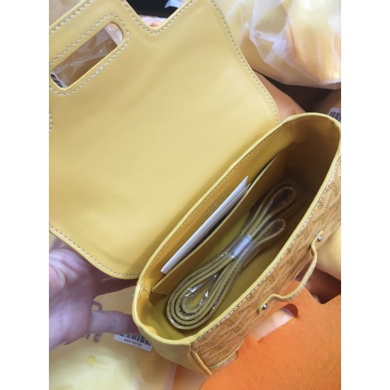 goyard goyard sigon bag mini sigon bag handbag crossbody dual purpose bag saddle bag dog tooth bag kelly bag P260 size top width 18cm height 15cm bottom bottom length 20cm bottom thickness 9cm