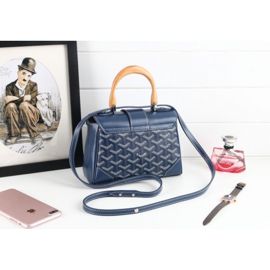 goyard goyard sigon bag mini sigon bag handbag crossbody dual purpose bag saddle bag dog tooth bag kelly bag P260 size top width 18cm height 15cm bottom bottom length 20cm bottom thickness 9cm