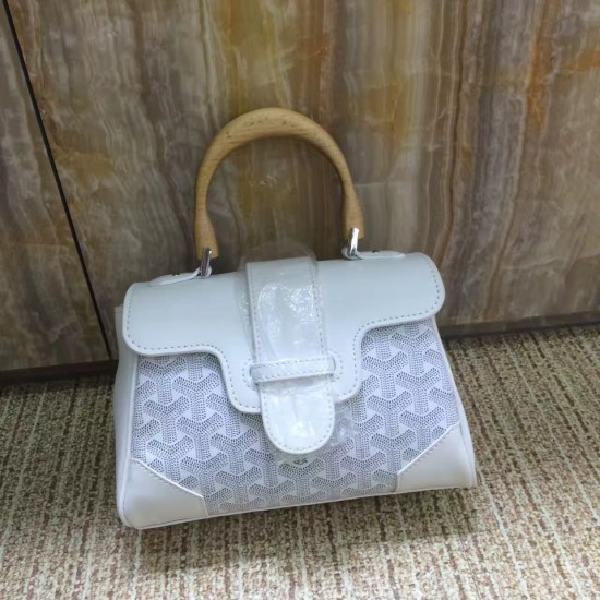 goyard goyard sigon bag mini sigon bag handbag crossbody dual purpose bag saddle bag dog tooth bag kelly bag P260 size top width 18cm height 15cm bottom bottom length 20cm bottom thickness 9cm