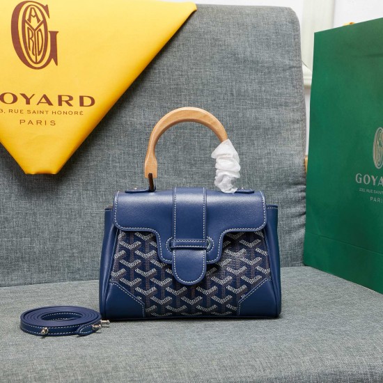 goyard goyard saigon bag mini sigon bag handbag crossbody dual purpose bag saddle bag dog tooth bag kelly bag size top width 18cm height 15cm bottom bottom length 20cm bottom thickness 9cm p240