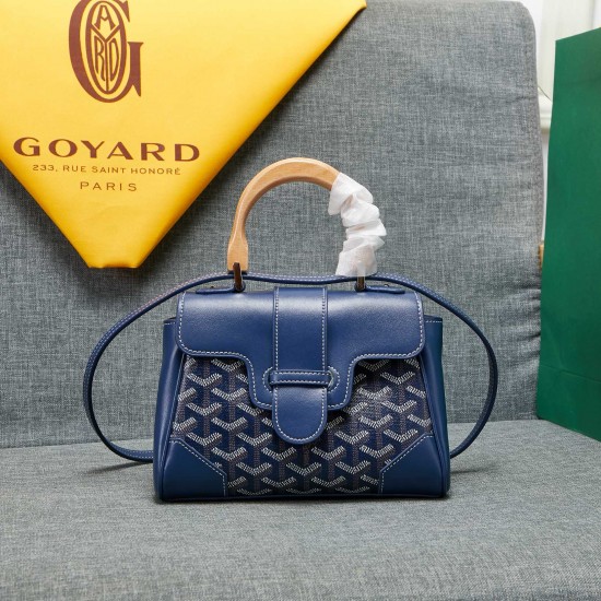 goyard goyard saigon bag mini sigon bag handbag crossbody dual purpose bag saddle bag dog tooth bag kelly bag size top width 18cm height 15cm bottom bottom length 20cm bottom thickness 9cm p240