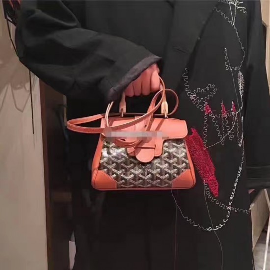 goyard goyard sigon bag mini sigon bag handbag crossbody dual purpose bag saddle bag dog tooth bag kelly bag size top width 18cm height 15cm bottom bottom length 20cm bottom thickness 9cm