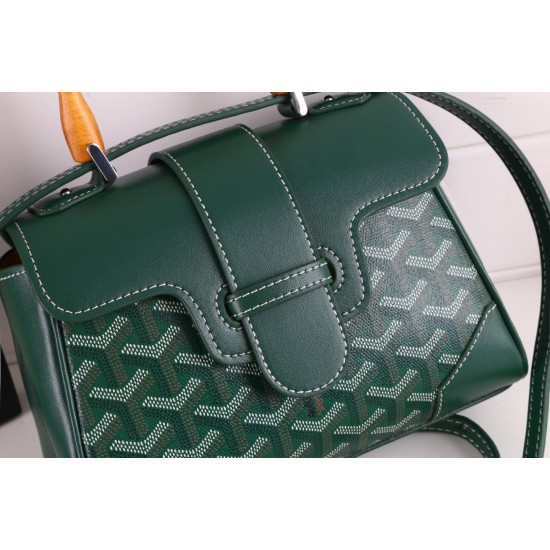 goyard goyard sigon bag mini sigon bag handbag crossbody dual purpose bag saddle bag dog tooth bag kelly bag P260 size top width 18cm height 15cm bottom bottom length 20cm bottom thickness 9cm