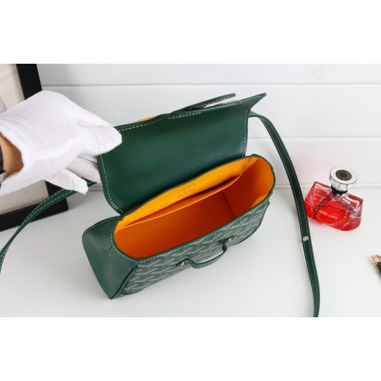 goyard goyard sigon bag mini sigon bag handbag crossbody dual purpose bag saddle bag dog tooth bag kelly bag P260 size top width 18cm height 15cm bottom bottom length 20cm bottom thickness 9cm