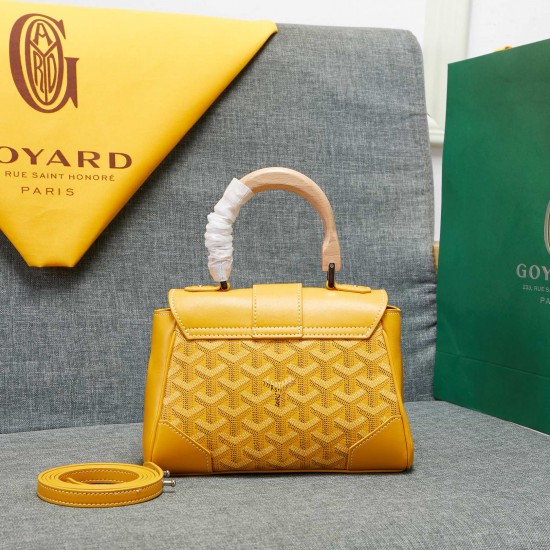 goyard goyard saigon bag mini sigon bag handbag crossbody dual purpose bag saddle bag dog tooth bag kelly bag size top width 18cm height 15cm bottom bottom length 20cm bottom thickness 9cm p240