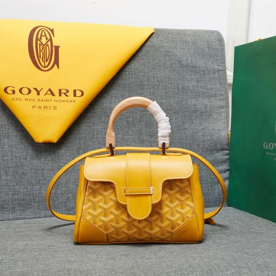 goyard goyard saigon bag mini sigon bag handbag crossbody dual purpose bag saddle bag dog tooth bag kelly bag size top width 18cm height 15cm bottom bottom length 20cm bottom thickness 9cm p240