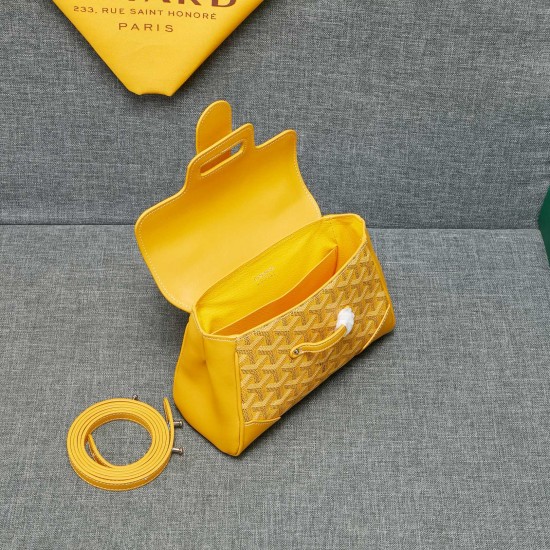 goyard goyard saigon bag mini sigon bag handbag crossbody dual purpose bag saddle bag dog tooth bag kelly bag size top width 18cm height 15cm bottom bottom length 20cm bottom thickness 9cm p240