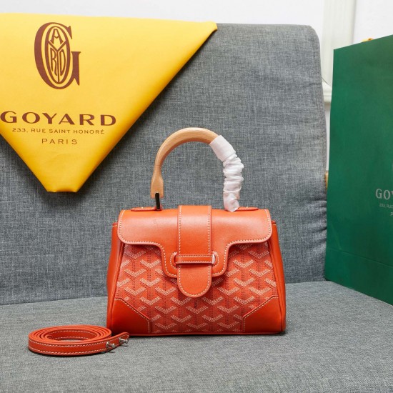 goyard goyard saigon bag mini sigon bag handbag crossbody dual purpose bag saddle bag dog tooth bag kelly bag size top width 18cm height 15cm bottom bottom length 20cm bottom thickness 9cm p240