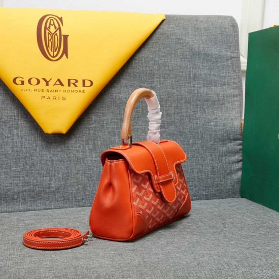 goyard goyard saigon bag mini sigon bag handbag crossbody dual purpose bag saddle bag dog tooth bag kelly bag size top width 18cm height 15cm bottom bottom length 20cm bottom thickness 9cm p240