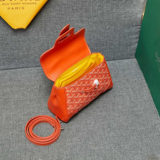 goyard goyard saigon bag mini sigon bag handbag crossbody dual purpose bag saddle bag dog tooth bag kelly bag size top width 18cm height 15cm bottom bottom length 20cm bottom thickness 9cm p240