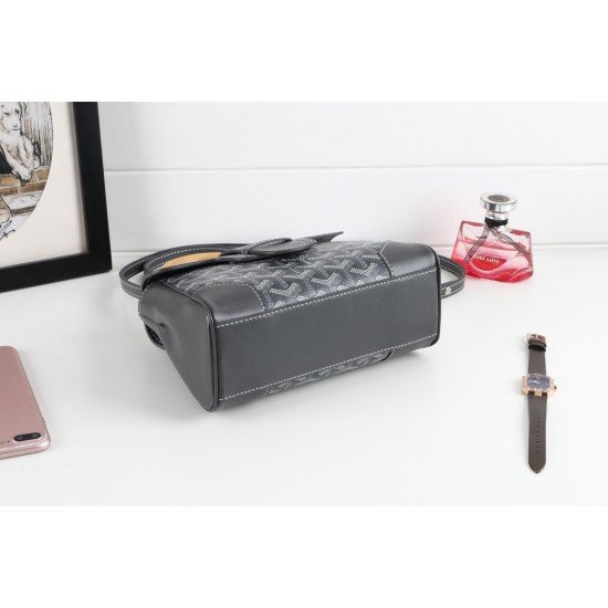 goyard goyard sigon bag mini sigon bag handbag crossbody dual purpose bag saddle bag dog tooth bag kelly bag P260 size top width 18cm height 15cm bottom bottom length 20cm bottom thickness 9cm