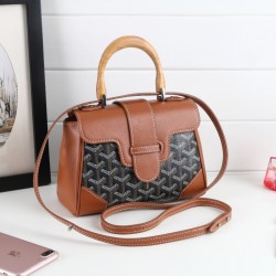 goyard goyard sigon bag mini sigon bag handbag crossbody dual purpose bag saddle bag dog tooth bag kelly bag P260 size top width 18cm height 15cm bottom bottom length 20cm bottom thickness 9cm