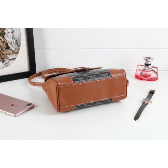 goyard goyard sigon bag mini sigon bag handbag crossbody dual purpose bag saddle bag dog tooth bag kelly bag P260 size top width 18cm height 15cm bottom bottom length 20cm bottom thickness 9cm