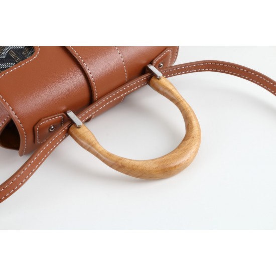 goyard goyard sigon bag mini sigon bag handbag crossbody dual purpose bag saddle bag dog tooth bag kelly bag P260 size top width 18cm height 15cm bottom bottom length 20cm bottom thickness 9cm