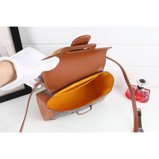 goyard goyard sigon bag mini sigon bag handbag crossbody dual purpose bag saddle bag dog tooth bag kelly bag P260 size top width 18cm height 15cm bottom bottom length 20cm bottom thickness 9cm