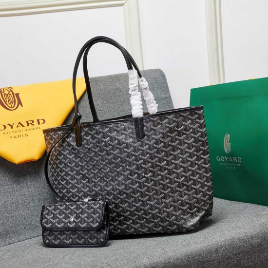 goyard star with models shopping bag leather shoulder mother large capacity handbag large bag travel bag with leather size large bottom length 40 on length 55 bottom width 15 height 30cm medium bottom length 34 on length 46 bottom width 15 height 28cm