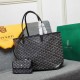 goyard star with models shopping bag leather shoulder mother large capacity handbag large bag travel bag with leather size large bottom length 40 on length 55 bottom width 15 height 30cm medium bottom length 34 on length 46 bottom width 15 height 28cm