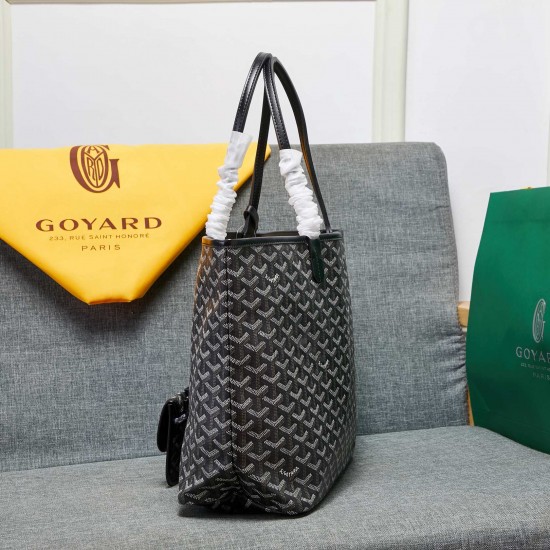 goyard star with models shopping bag leather shoulder mother large capacity handbag large bag travel bag with leather size large bottom length 40 on length 55 bottom width 15 height 30cm medium bottom length 34 on length 46 bottom width 15 height 28cm