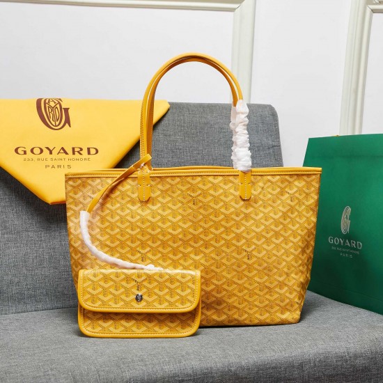 goyard star with models shopping bag leather shoulder mother large capacity handbag large bag travel bag with leather size large bottom length 40 on length 55 bottom width 15 height 30cm medium bottom length 34 on length 46 bottom width 15 height 28cm