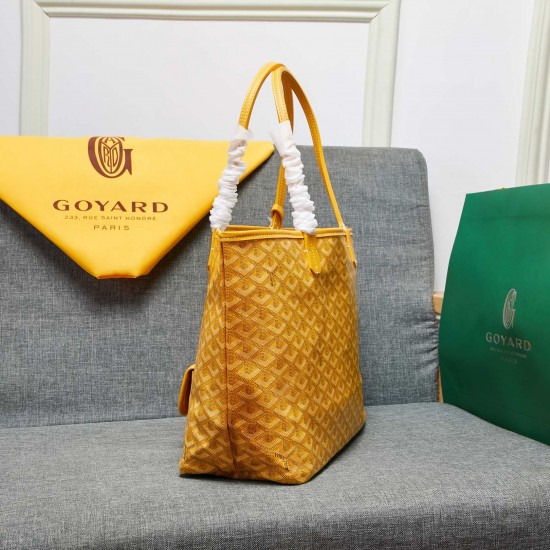 goyard star with models shopping bag leather shoulder mother large capacity handbag large bag travel bag with leather size large bottom length 40 on length 55 bottom width 15 height 30cm medium bottom length 34 on length 46 bottom width 15 height 28cm